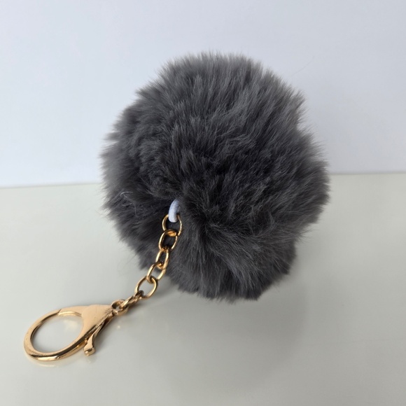 Gray Pom-Pom, Red Floral Letter “A” & Red Spike Keychains(3 Set) 🌺(2 for $10) - Picture 15 of 17